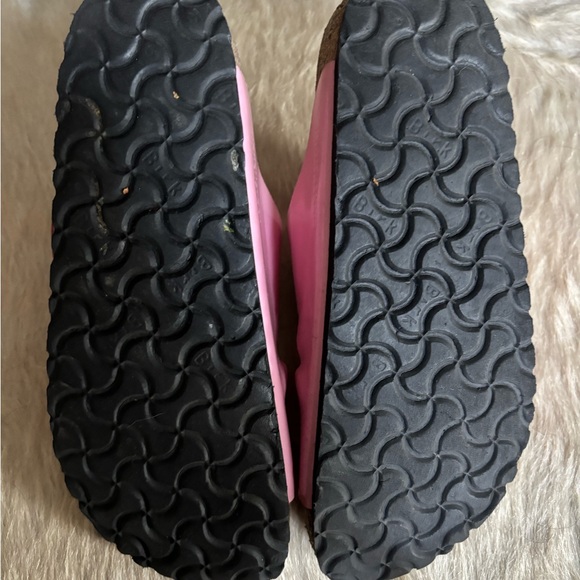 Pink Birkenstock Sandals with Gold Buckles - Picture 3 of 5